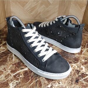 Steve madden women's blake leather fashion shoes sneaker size 8.  348